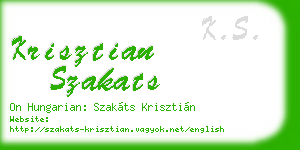 krisztian szakats business card